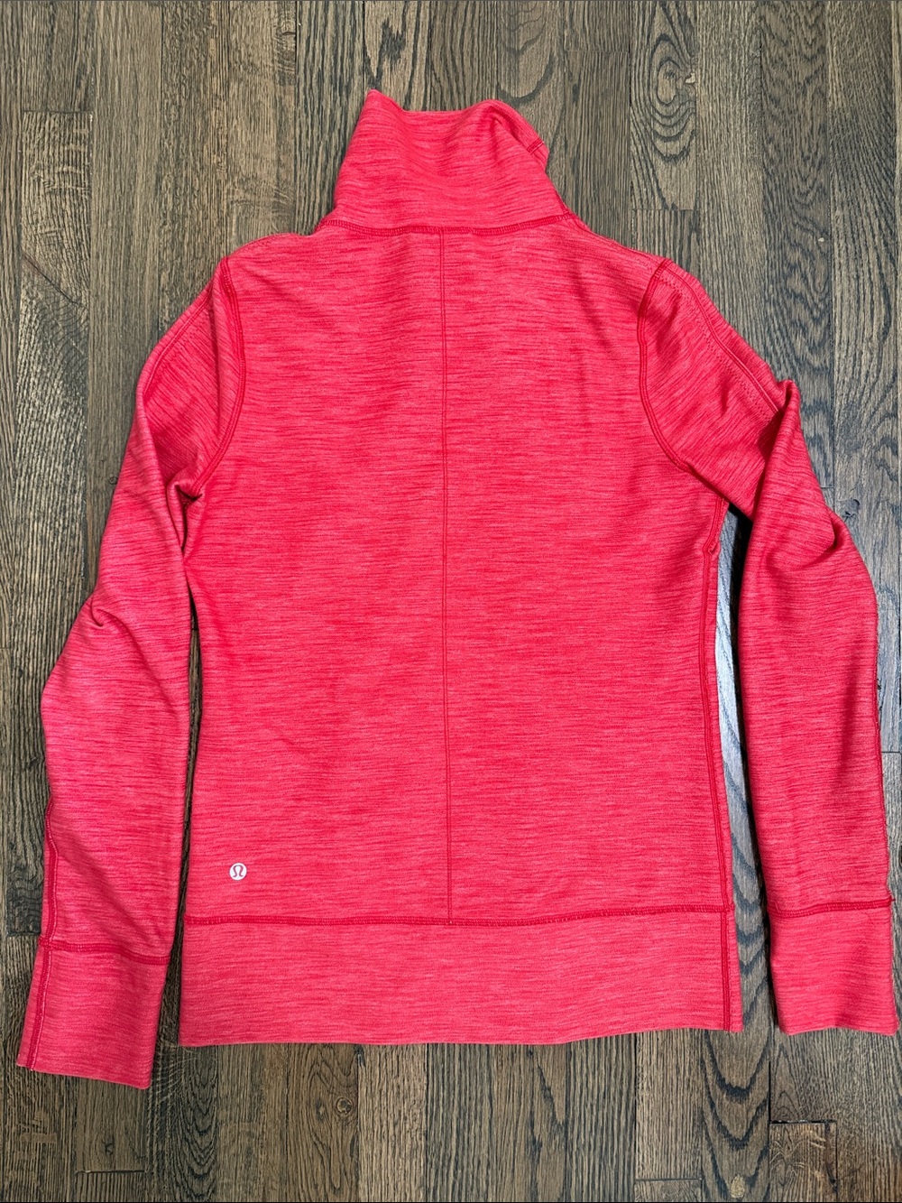 Lululemon Daily Yoga Jacket Reversible Slub Denim Love Red Running Gym Size 6 - Picture 4 of 7